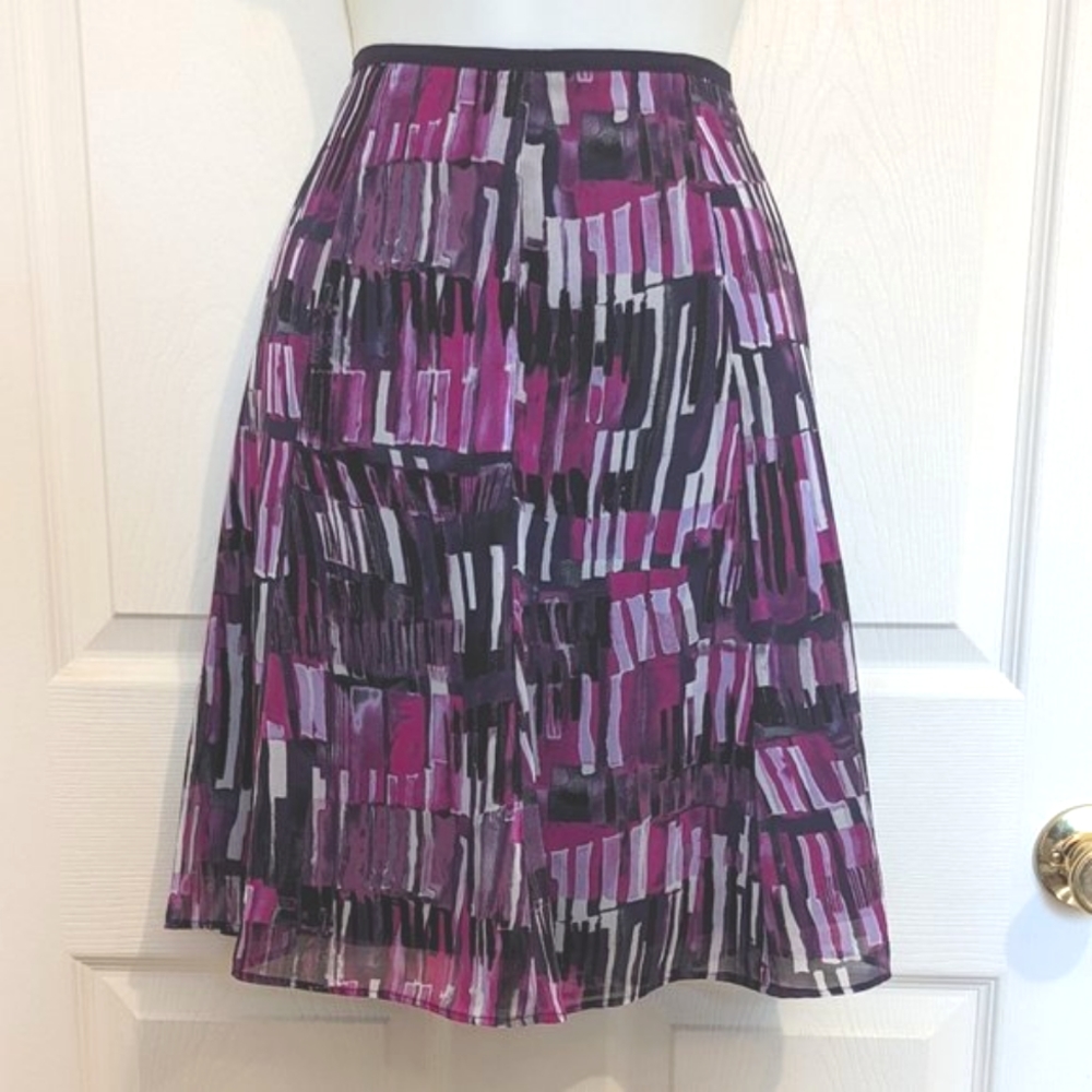 Ann Taylor Purple Chiffon Skirt